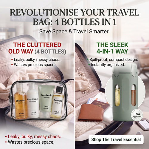 4-in-1 Leakproof Travel Toiletry Bottle